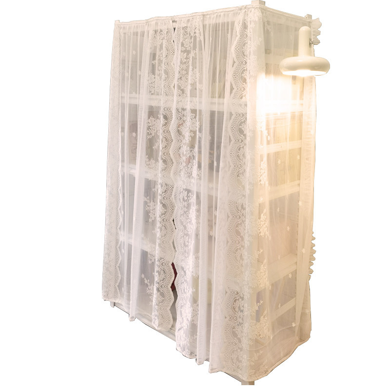 法式窗帘魔术贴门帘蕾丝防尘帘纱帘遮丑帘书架鞋架货架隔断遮挡帘,淘宝优惠券,粉丝福利购,淘宝优惠卷