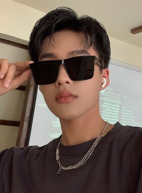 墨镜男士级感夏天防紫外线开车专用太阳镜大脸方形时尚偏光眼镜