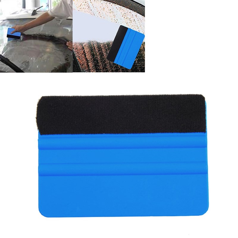 Blue Felt Squeegee Vinyl Film Wrap Tool Fabric Scraper Tinti-图1