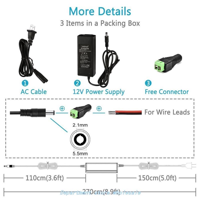 速发DC12V 5V Power SuPPly DC12V ADAPter 1A 2A    8A 10A rAnS - 图3