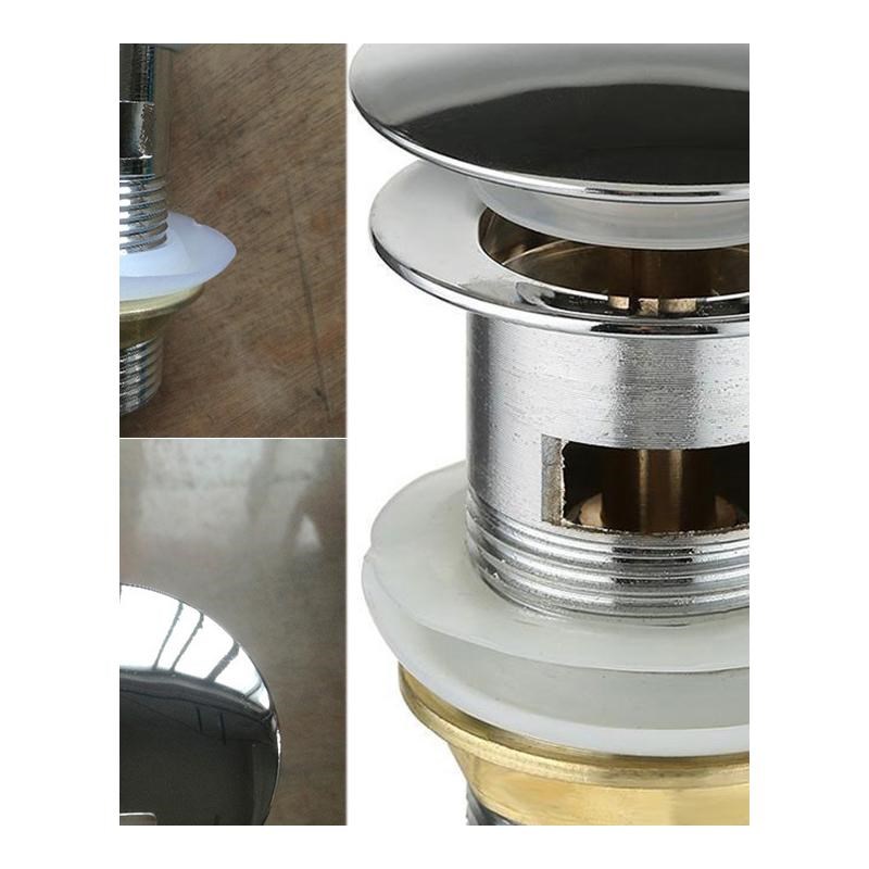 1pcs Zinc Alloy Click Slotted Basin Sink Tap Drain Bath Over - 图2