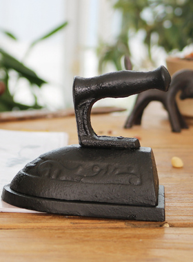 复古怀旧美式乡村旧物老式熨斗家居服装J店橱窗软装饰品桌面小摆