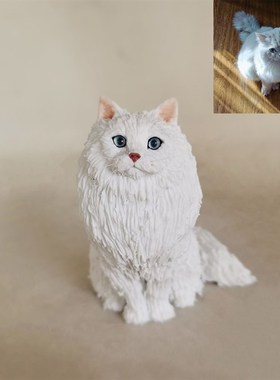 照片定制创意手工软陶宠物狗狗公仔玩偶模型生日离世纪念品摆件