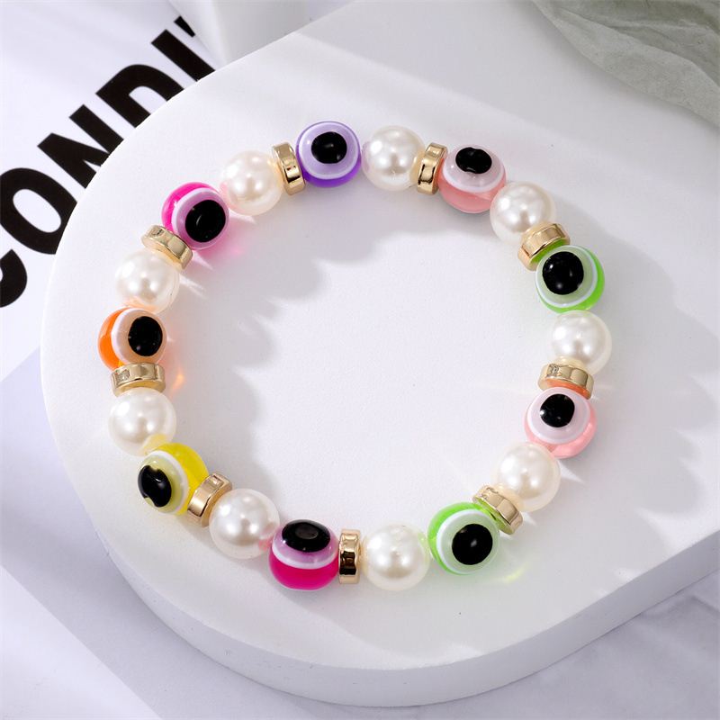 速发Turkish Blue Evil Eye Bracelets Colorful Crystal Resin B - 图3