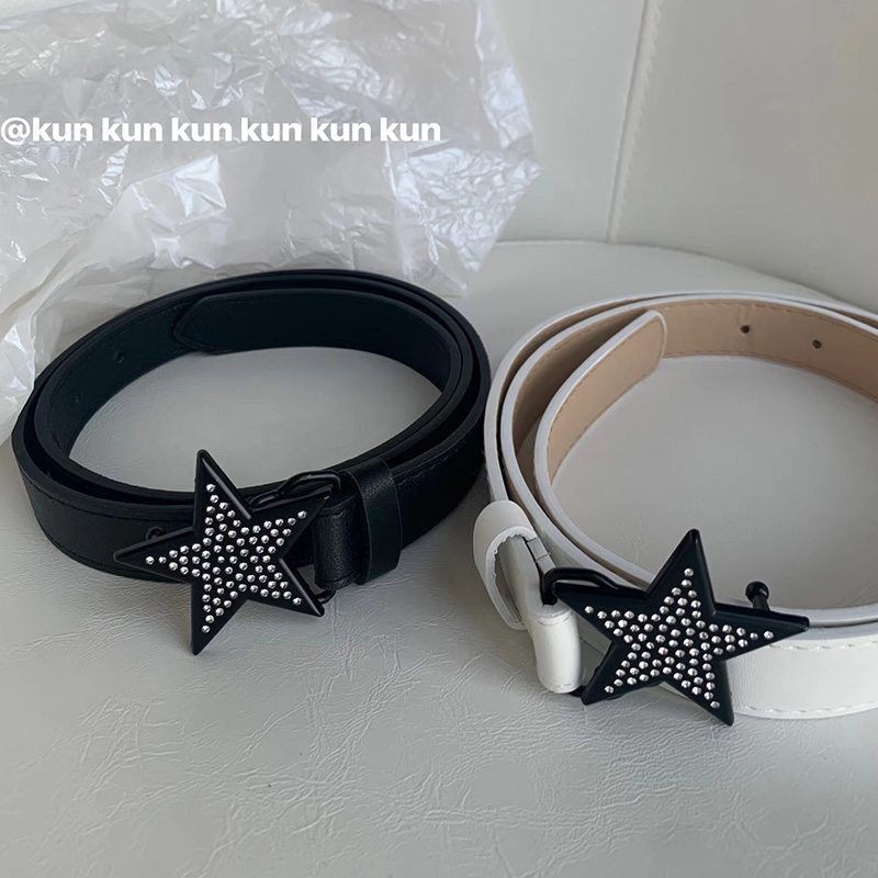 速发Star Rhinestone Belt For Women Fashion Y2k 2000s Waist S-图3