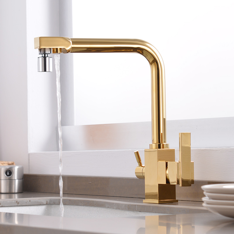 速发Copper Tri-use faucet three-in-one kitchen vegetable bas-图0