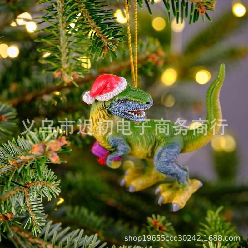 极速Dnosaur Ornament Dnosaur Chrstmas tee Ornament Resn Craf - 图3