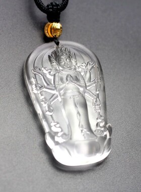 琉璃南无摩利默利支天佛像观音菩萨男女本命佛像吊坠项链饰品链