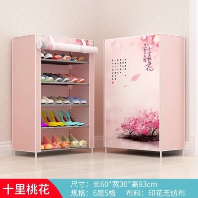 速发Shoe rack simple door multi-storey dust-preoof sassa dor - 图0