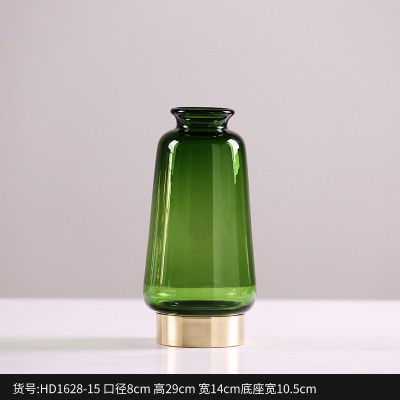 速发Modern simple N glass vase transparent ornaments flower - 图2