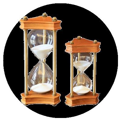 15/30分钟玻璃水晶沙漏 创意木质时间沙漏计时器 工艺品摆件