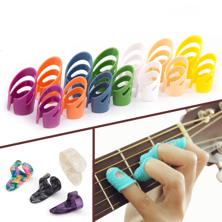 5pcs/set fCelluloid 1 Thu+ m 4 Finger Guitar Picks GuitarbP-图0