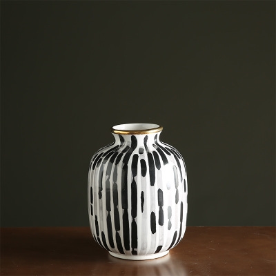 dernbsimple j lack and  hitewceramic vase decoration mo - 图0