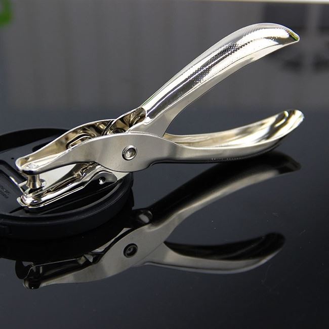 极速new hand office metal school hole puncher paper single p - 图0