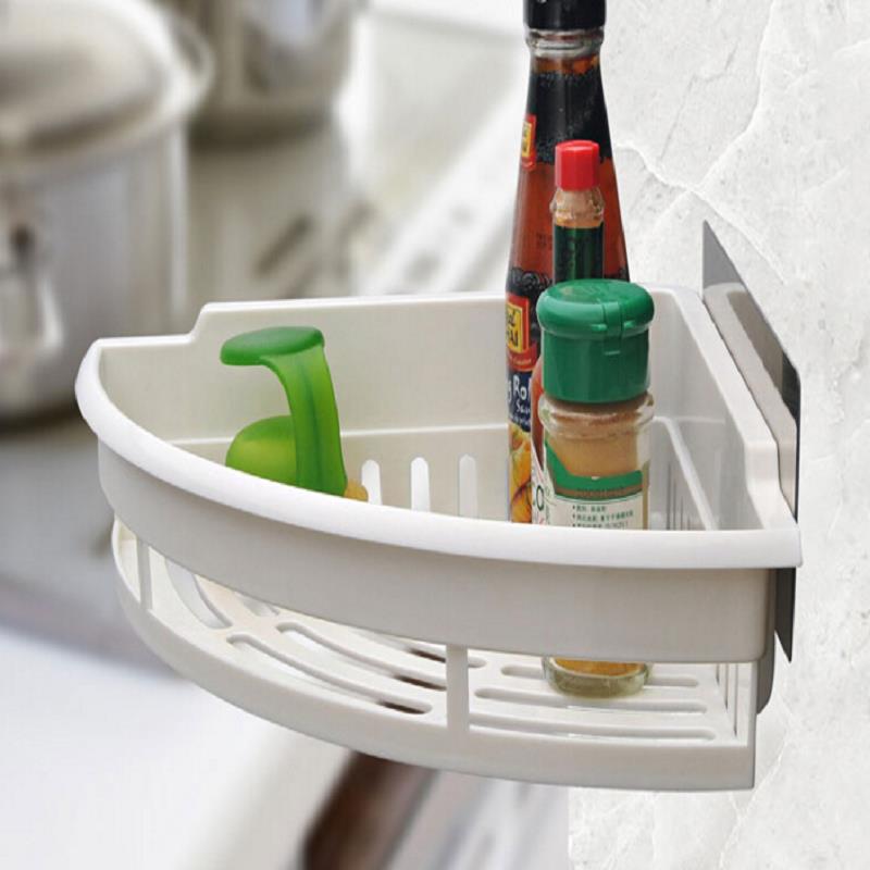 速发Plastic Corner Shelf Storage Bathroom Accessory Rack Hol - 图0