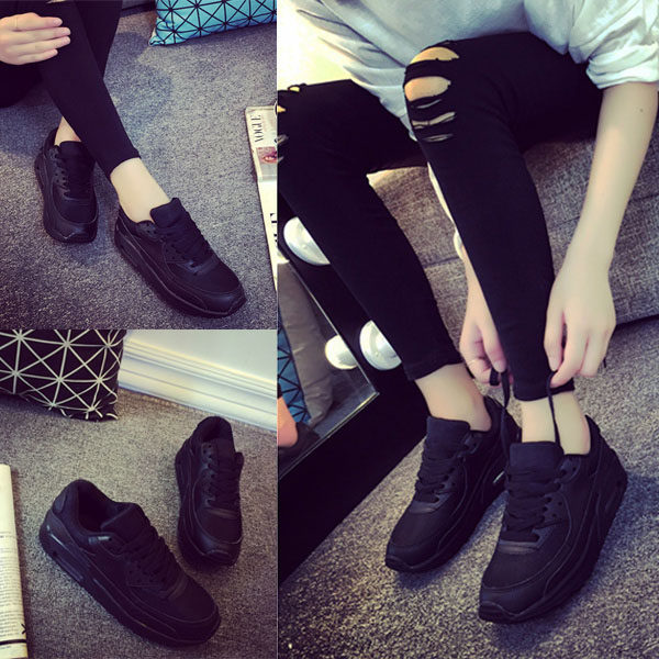 all black gym shoes womens