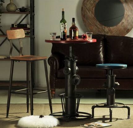 Buy American Industrial Loft Wrought Iron Bar Stools Wood