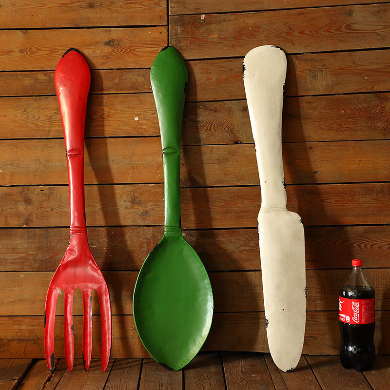 Buy American Vintage Wrought Iron Knife And Fork Spoon Three
