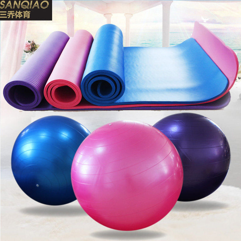 yoga mat and ball