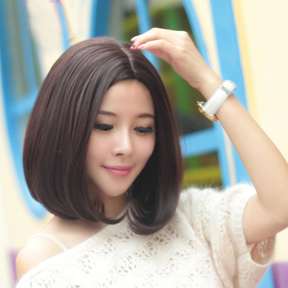 Buy Free Shipping New Short Hair Wig Girls Elderly Mom Real Hair