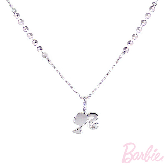 barbie silhouette necklace