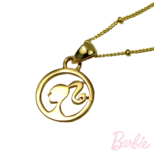 barbie silhouette necklace