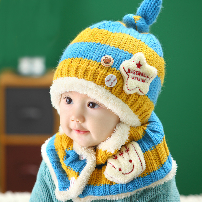 children's hat and scarf in one