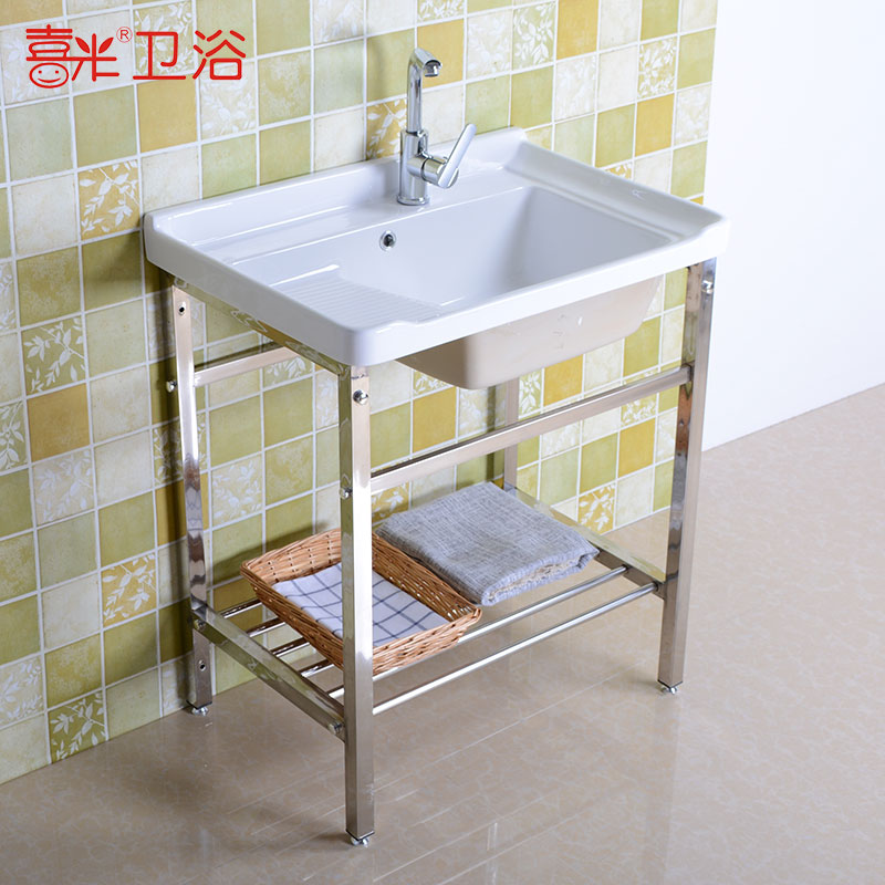 Buy Ceramic Pots With Washboard Laundry Tub Bracket