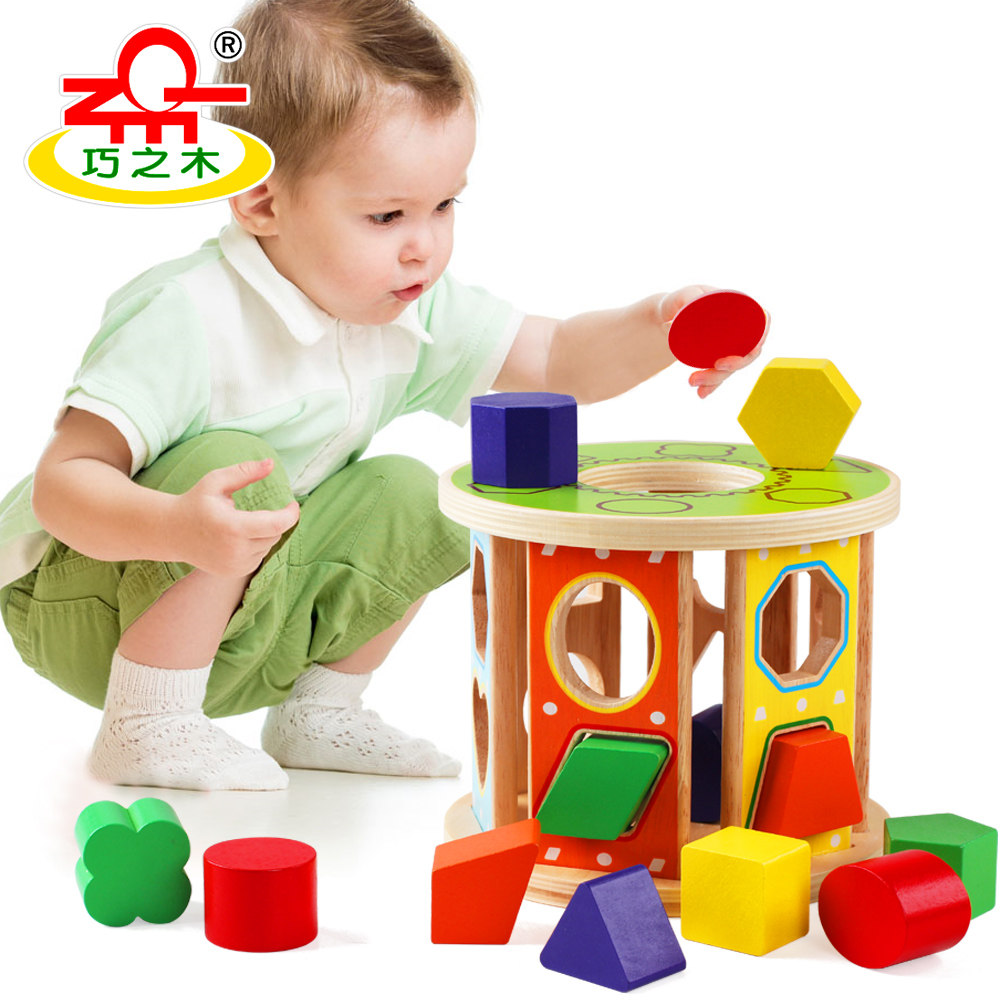 wooden baby play box