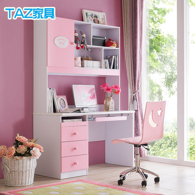 pink study desk