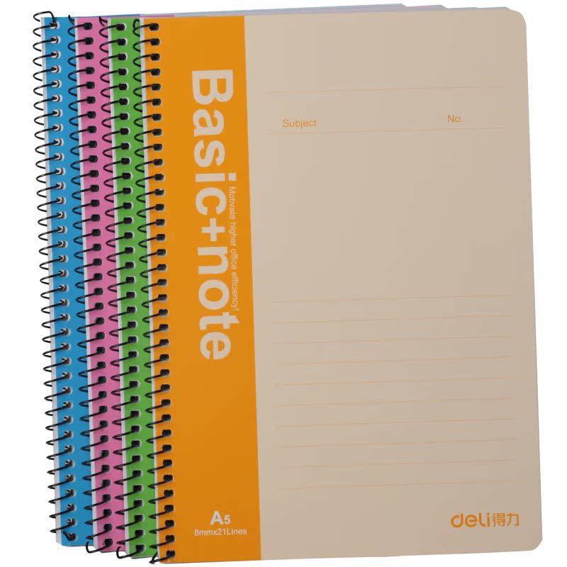 buy deli 7683 spiral notebook soft surface stationery 60 page diary