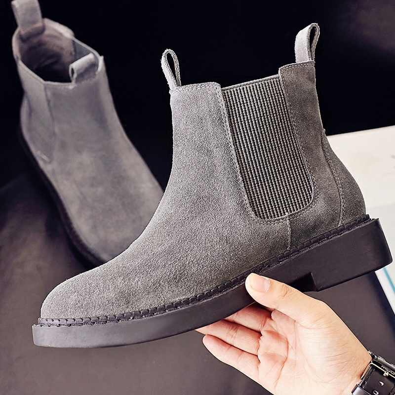 gray chelsea boots womens