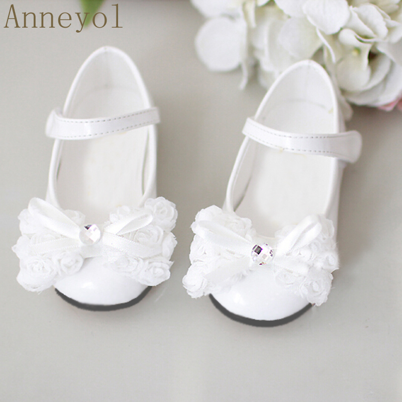 pit4tk Wedding Party Flower Girls Dress Shoes Bowknot Ballet Ballerina Flat Shoes