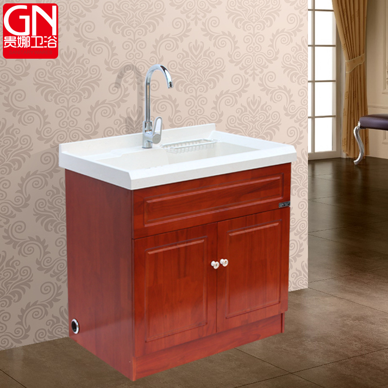 Guina Oak Wood Balcony Wash Closet Floor Bathroom Cabinet Sink Guina Oak Wood Balcony Wash Closet Floor Bathroom Cabinet Sink With Washboard Laundry Tub In Price On M Alibaba