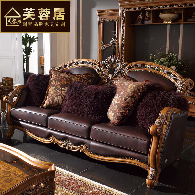 Hibiscus Ranking European Head Layer Leather Sofa Head Layer Leather Sofa