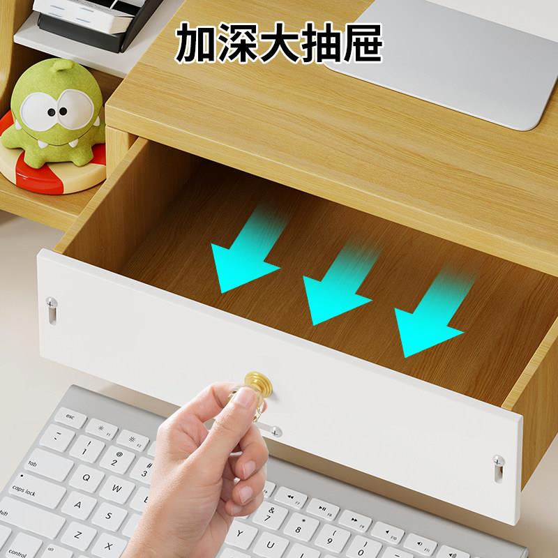 Computer elevated desk storage rack padded shelf desktop monitor support rack base bracket