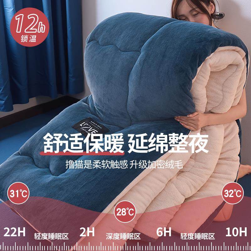 羊羔绒被子2025新款冬季棉被被芯冬天宿舍单人秋冬被加厚保暖10斤,淘宝优惠券,粉丝福利购,淘宝优惠卷