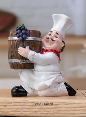 餐厅酒吧咖啡馆家居摆件欧式复古创意小厨师蛋糕店吧台装饰品摆设