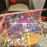 Водонепроницаемая мультяшная вместительная и большая косметичка, портативная большая сумка для хранения, сумка через плечо для путешествий