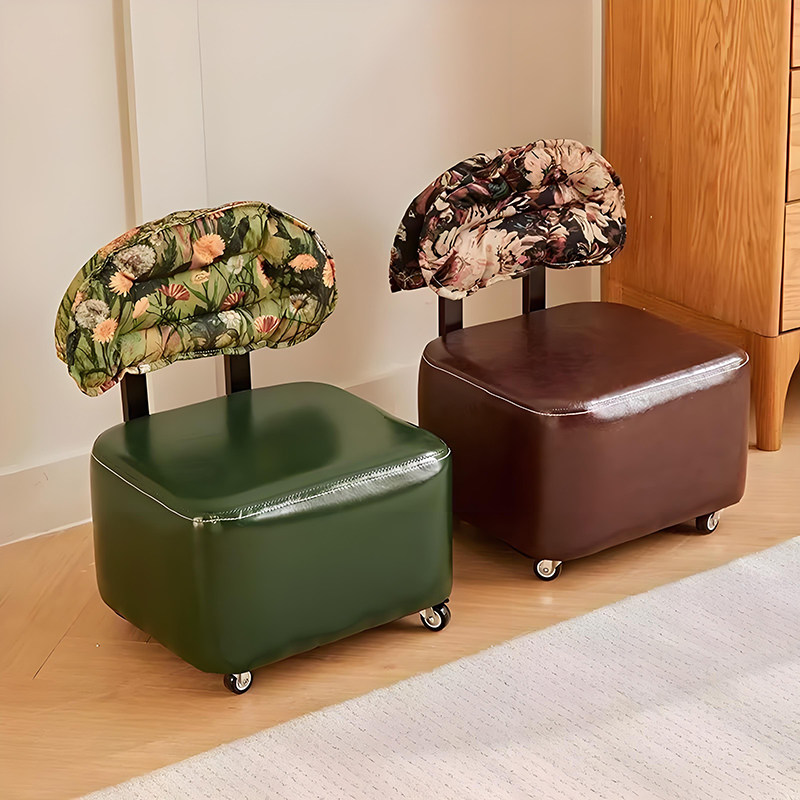 实木小椅子家用靠背滑轮椅万向轮溜溜凳加大阳台休闲久坐不累椅子,淘宝优惠券,粉丝福利购,淘宝优惠卷