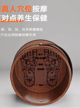 手提泡脚木桶家用香柏木熏蒸养生过小腿桶按摩足浴桶实木质洗脚盆