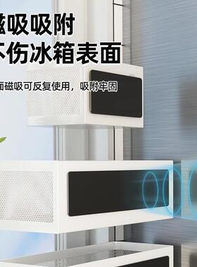 冰箱贴磁吸收纳盒2024新款置物架装饰洞洞板神器冰柜侧面厨房磁贴