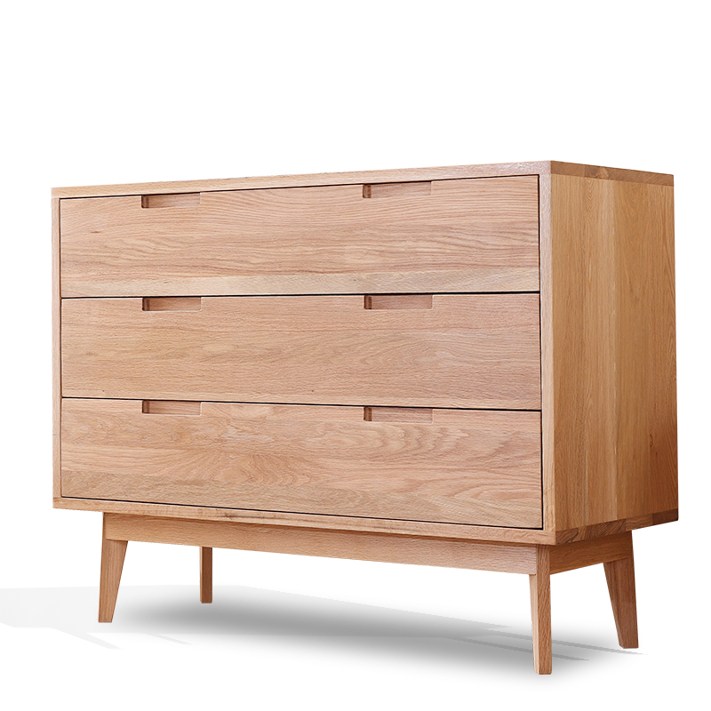Buy Japanese Style All Solid Wood Oak Chest Of Drawers Three Doo