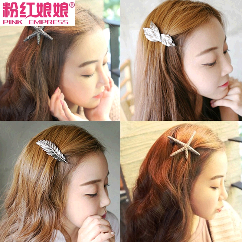 Buy Korean Hair Accessories Retro Feather Starfish Clip Side Clip