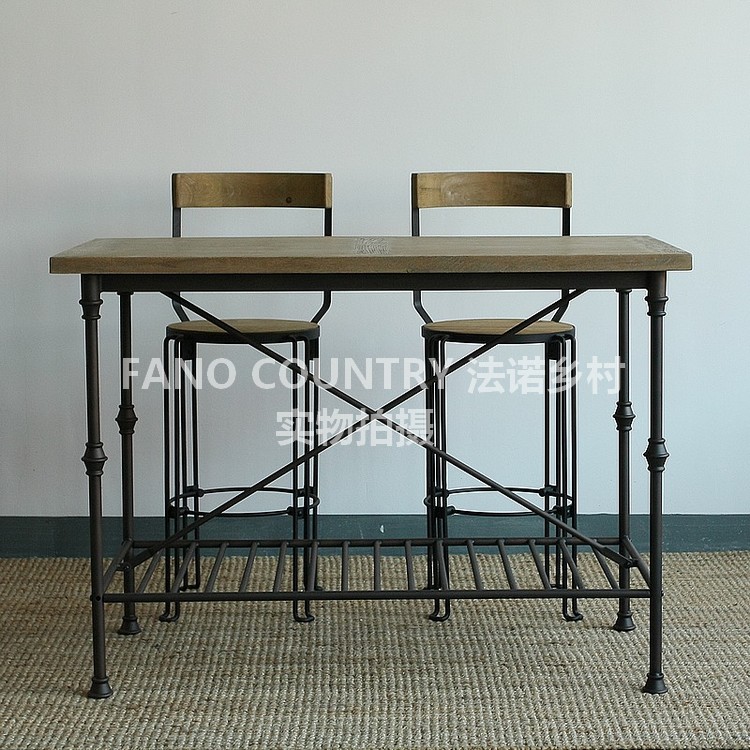 Loft American Iron Wood Bar Tables And Chairs Loft American Iron Wood Bar Tables And Chairs