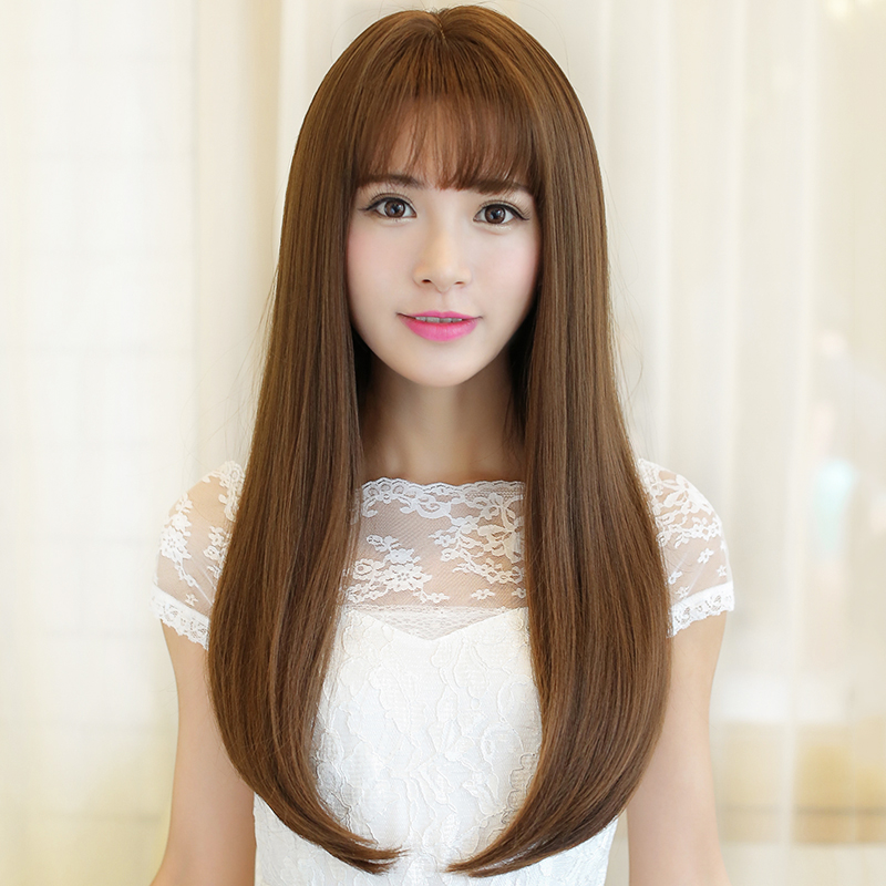Buy Luman Wig Thin Air Bangs Wig Woman With Long Straight Hair