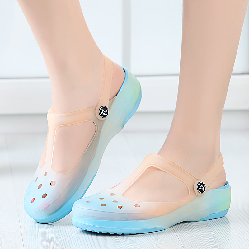 rainbow jelly shoes