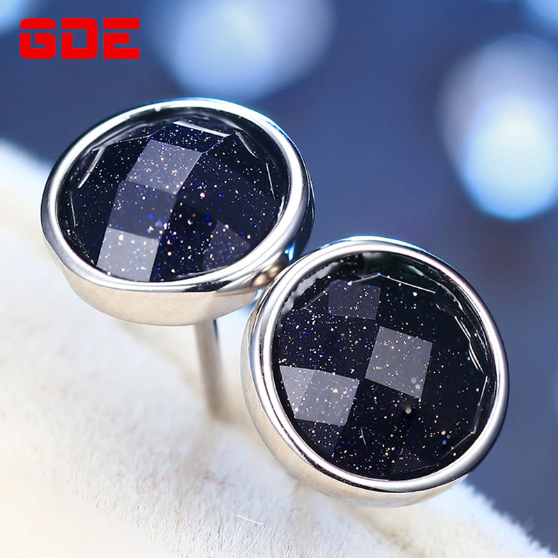 S925 Korean version of mens earrings of silver//Not allergic male personality simple earrings-A