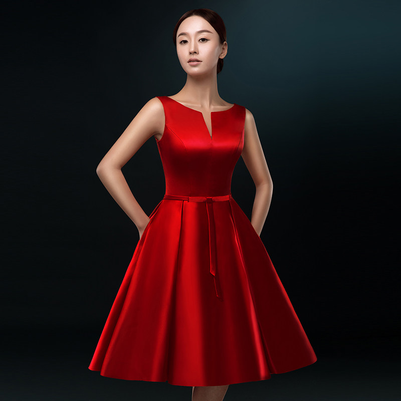 bridal satin short dresses