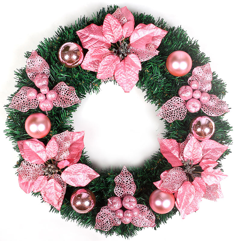 Us Xuan Christmas Wreath Decorated Door Hanging Us Xuan Christmas Wreath Decorated Door Hanging Ornaments 50cm Pink Circle Hotel Wall Hangings In Price On M Alibaba